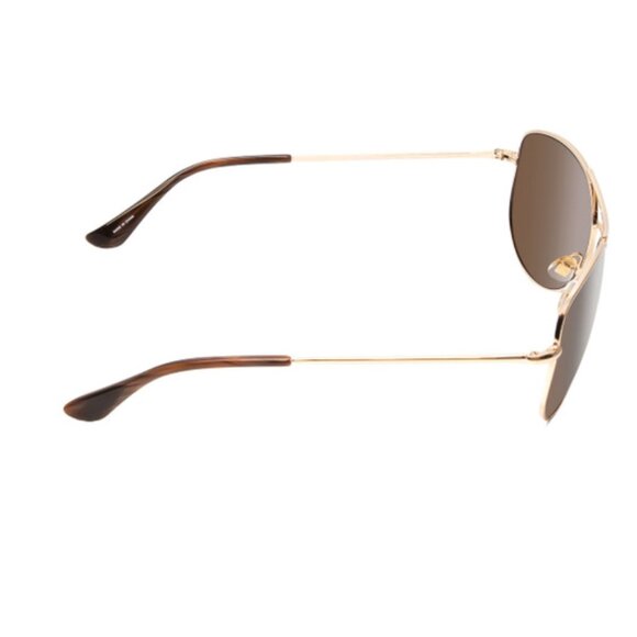 KATE SPADE ALLY Womens Pilot Designer Sunglasses Gold/Brown Stripe/Brown 60 mm - Picture 3 of 3
